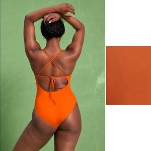 Girlfriend koi Clemente swimsuit one piece large NWT orange 🍊